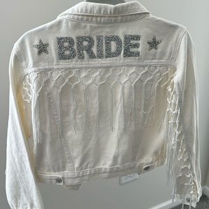 Bridal white denim jacket
